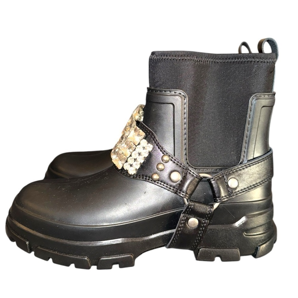 New KARL LAGERFELD - Rami Lug Sole Ankle Boots Size 8 - Picture 3 of 11